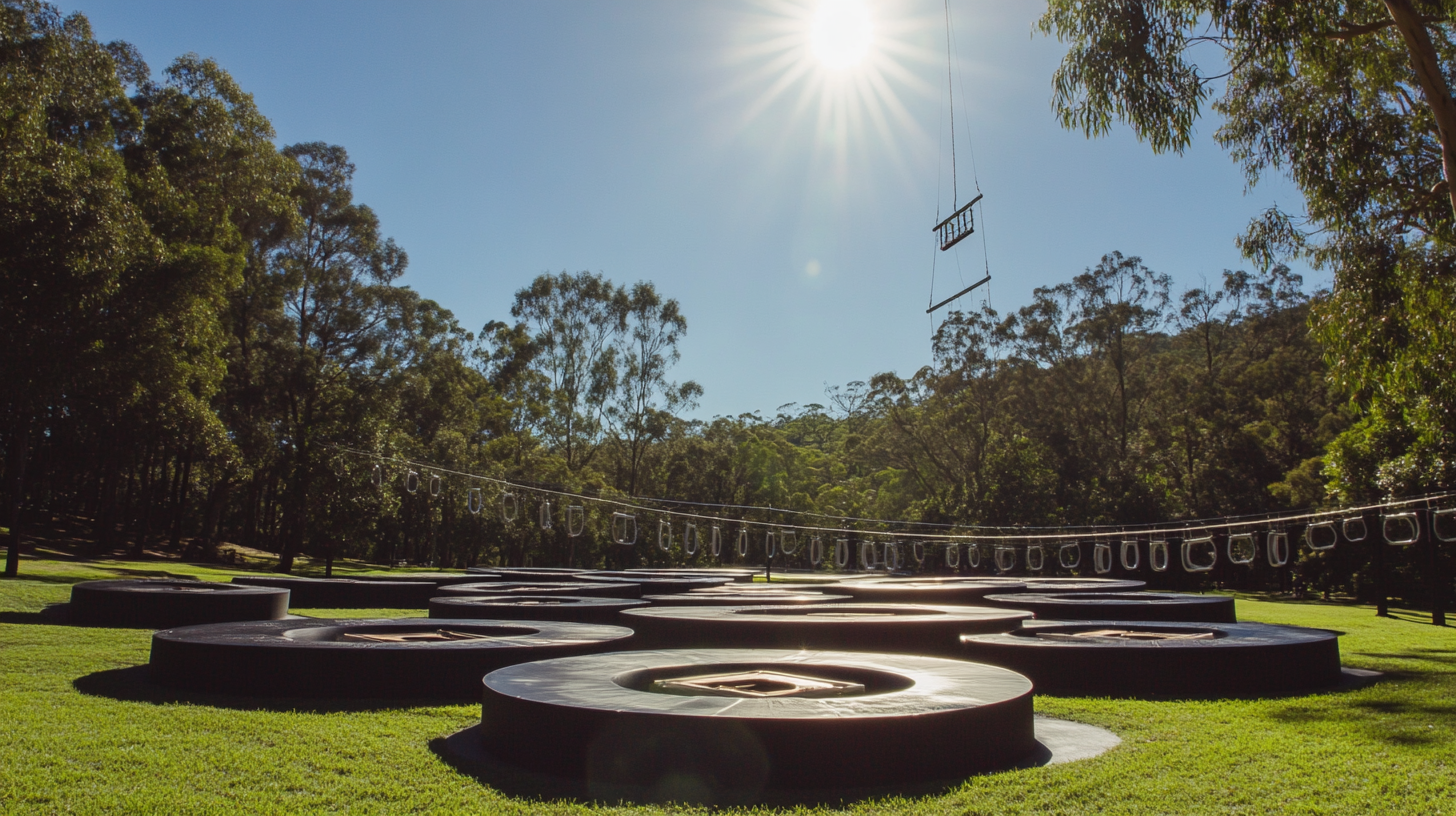 PR Activation with Circular Tables & Hills Hoist in Urban Park