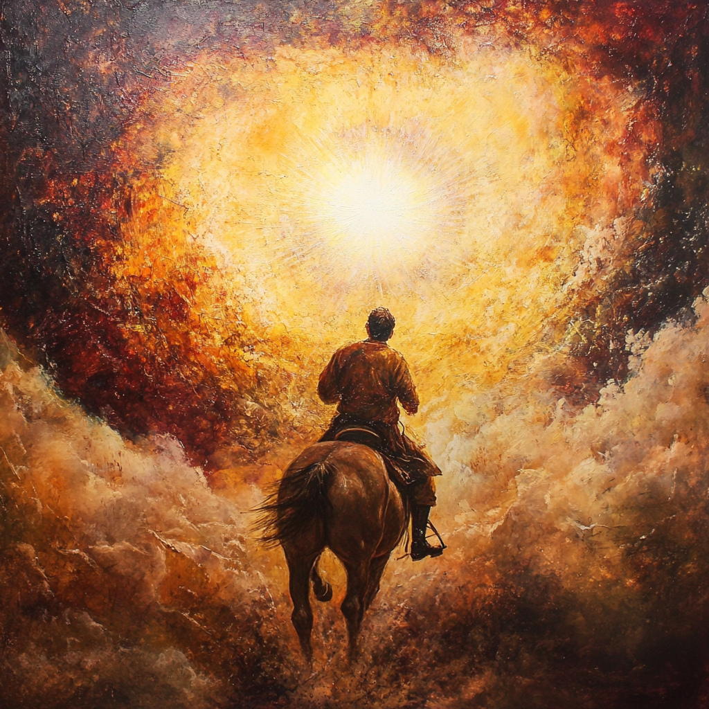 Paul the Apostle Encounters Divine Light on Horseback