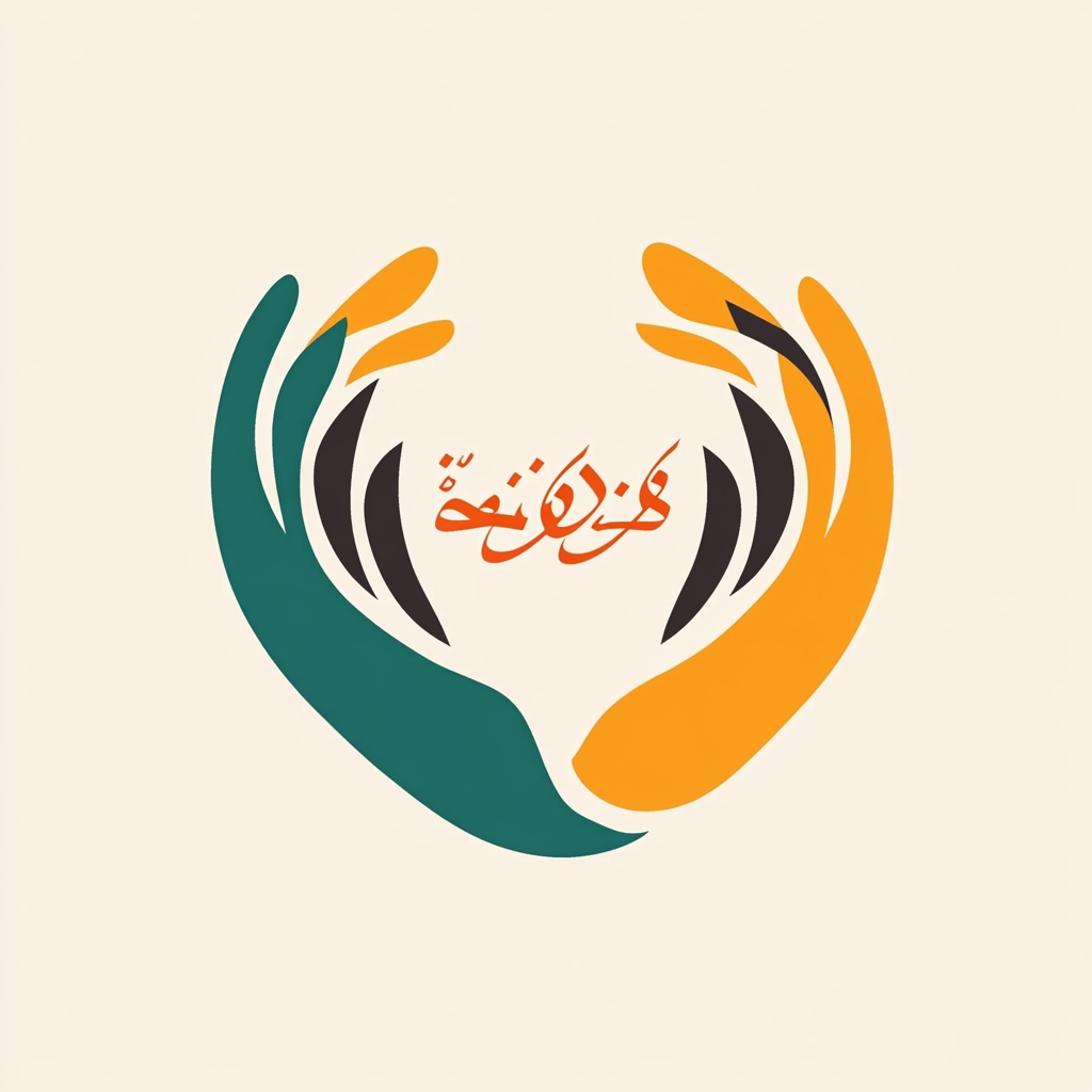 Peaceful logo with Arabic script showing unity