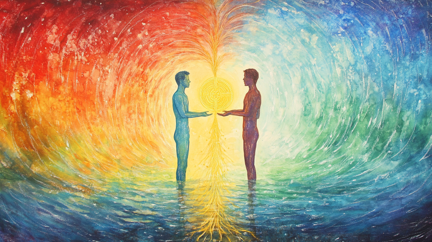 Photorealistic Man and Woman with Chakras, Energy 16:9