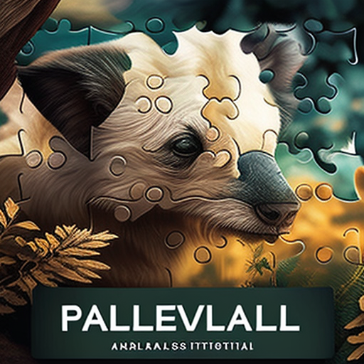 PiecefulMomentsArt store banner with jigsaw puzzles of animals, nature, landscapes