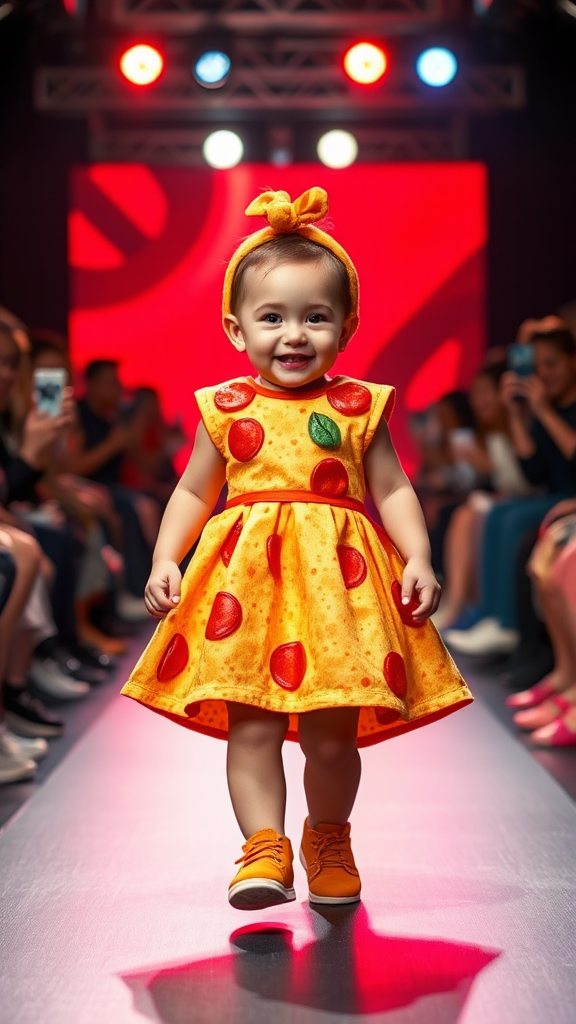 Pizza-Themed Baby Fashion Show on the Runway