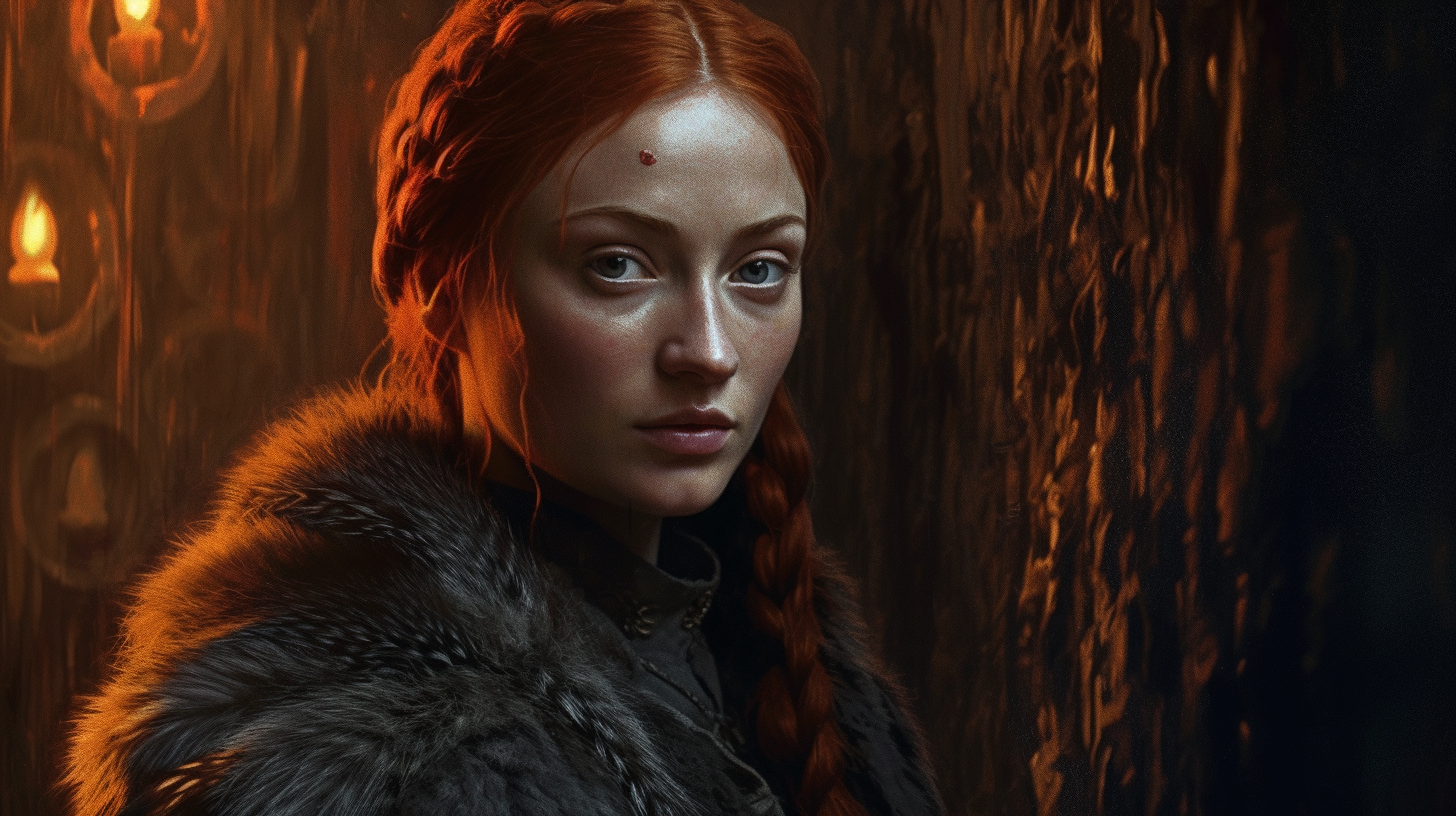 Portrait of Sansa Stark in Game of Thrones