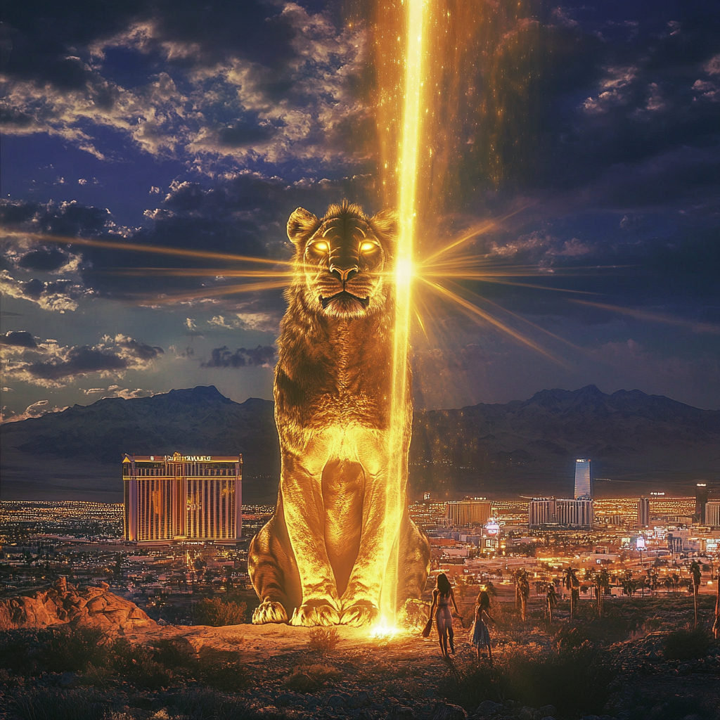 Powerful Lion Goddess Protects Las Vegas City Lands