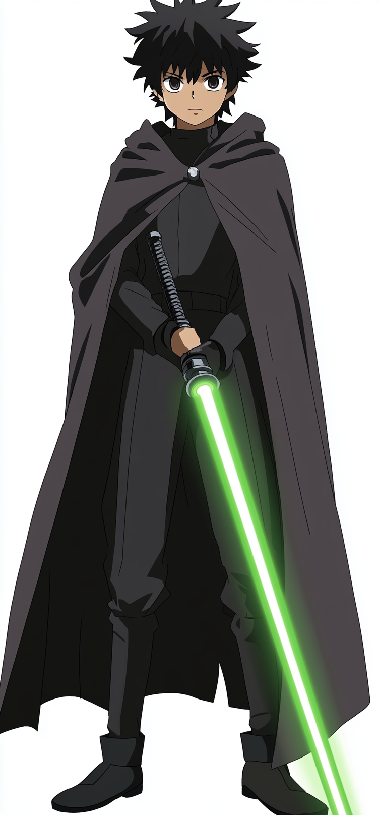 Powerful Soul Eater character with dark lightsaber