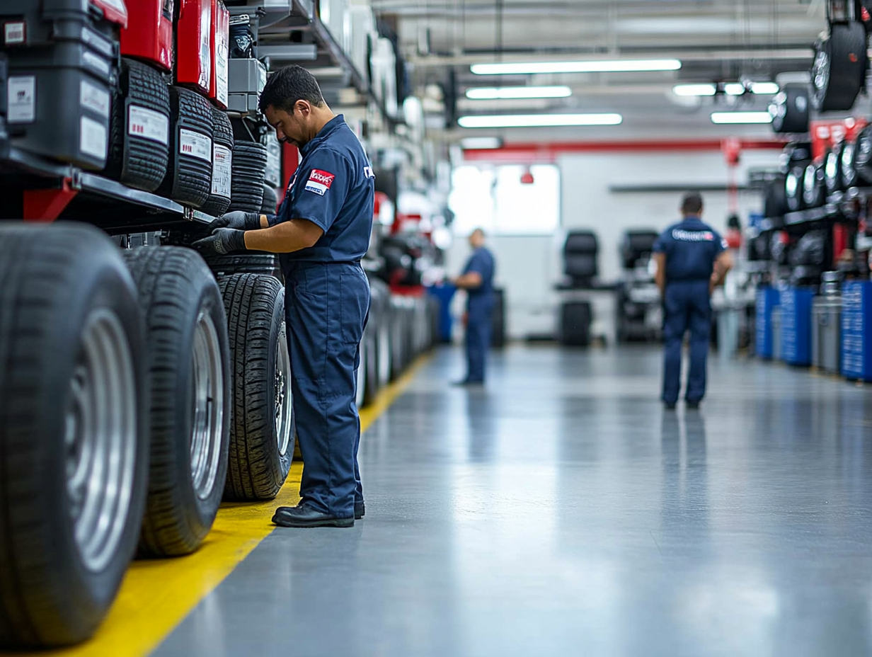 Professional Garage with Car Services in Chevron Colors