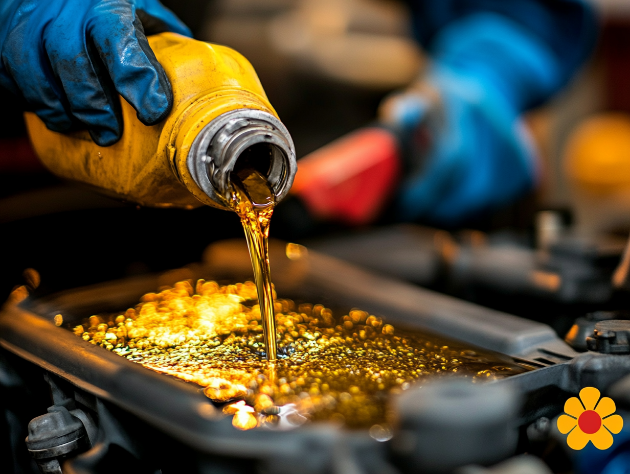 Professional Mechanic Changing Oil in Modern Garage