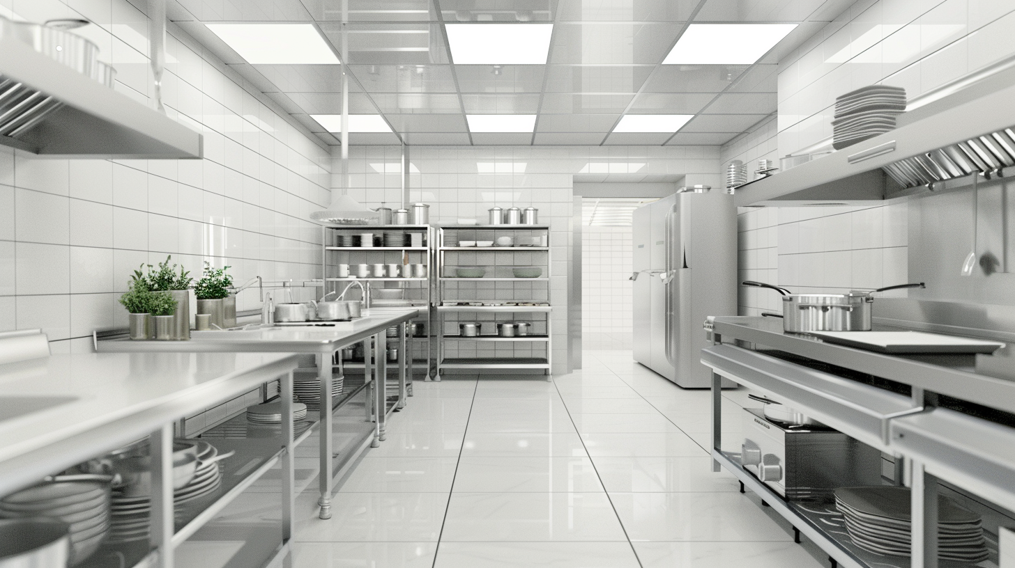 Professional Restaurant Kitchen White Silver Clean Ozonation Cabinetsuniforms