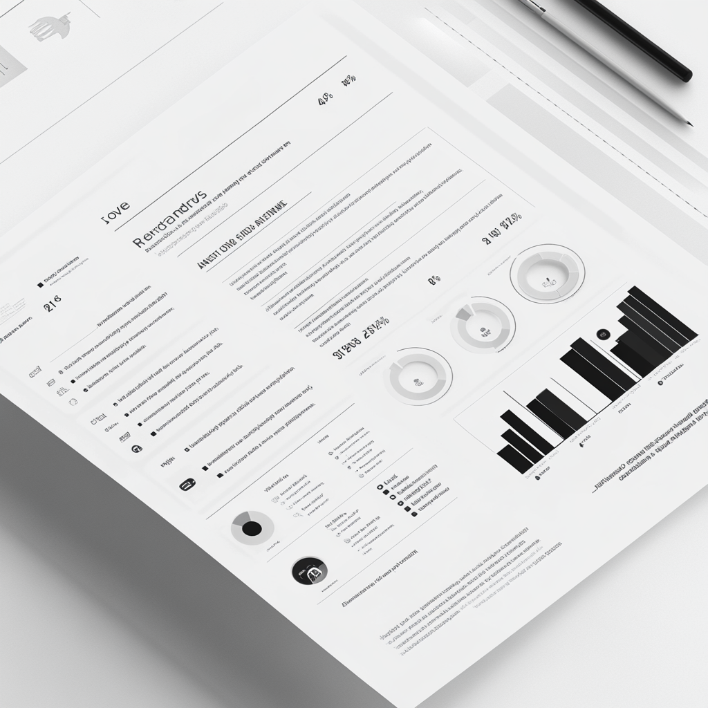 Professional Resume with Success Metrics Charts and Graphs