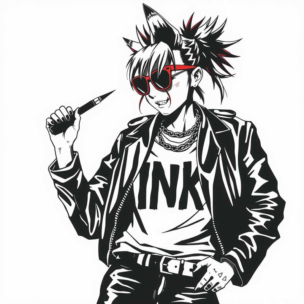 Punk Style Print Design Sample AI Image