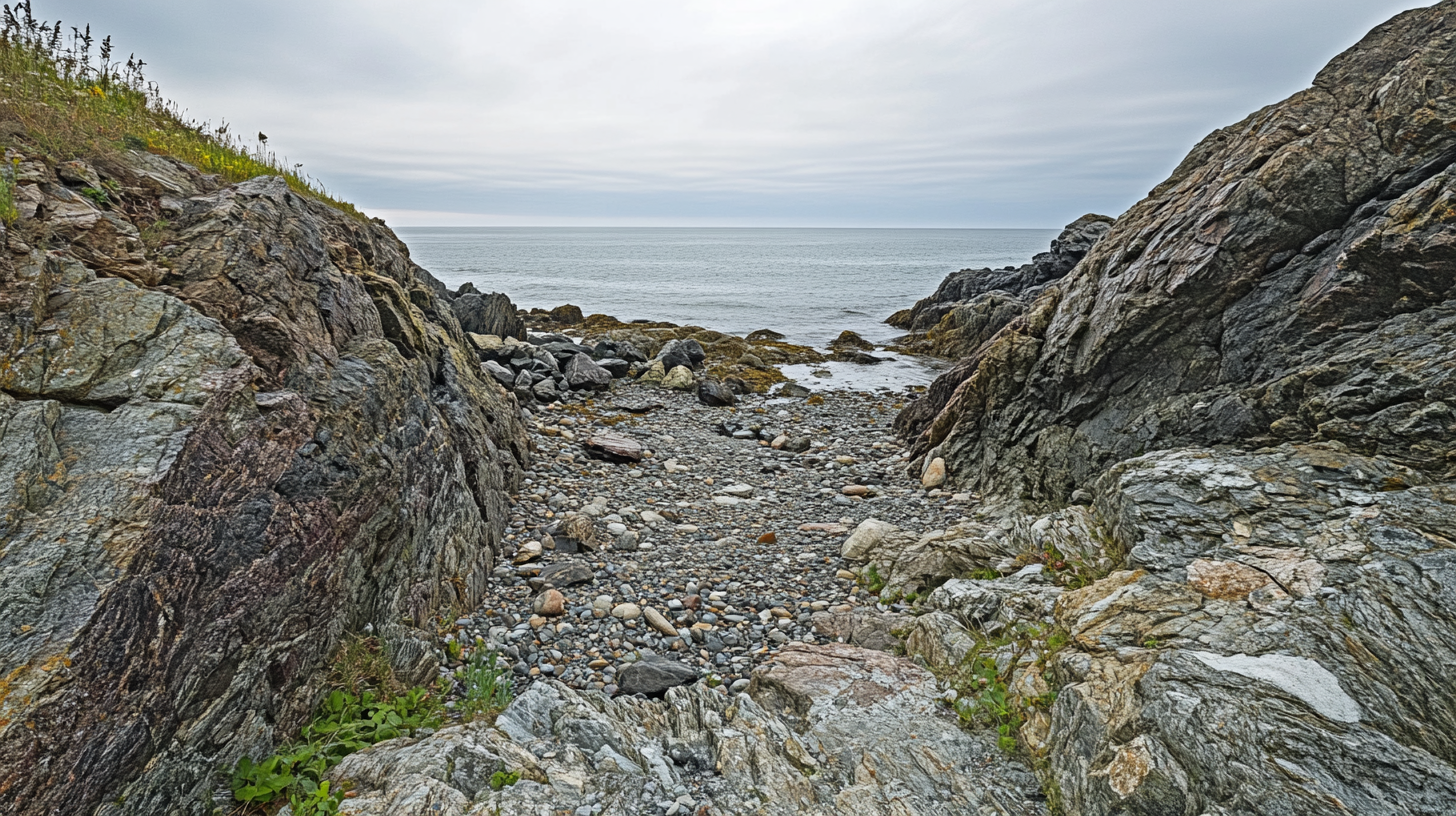 Quiet Morning at Rocky Maine Seaside 