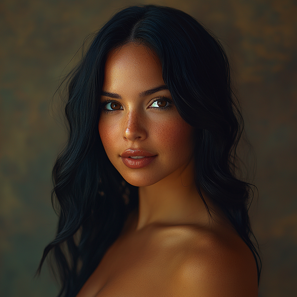 Realistic 28-Year-Old Hispanic Woman Portrait, Natural Lighting