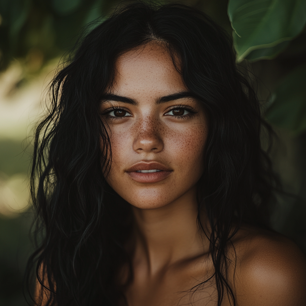 Realistic 28-Year-Old Hispanic Woman Portrait - Canon EOS