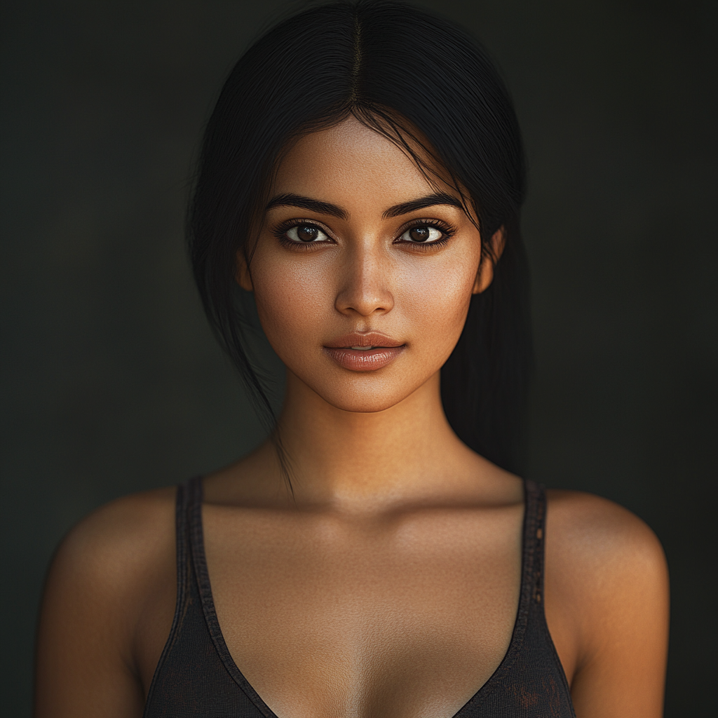 Realistic 28-Year-Old South Asian Woman Portrait