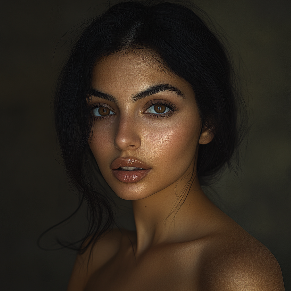 Realistic Portrait of 28-Year-Old Middle Eastern Woman Portrait