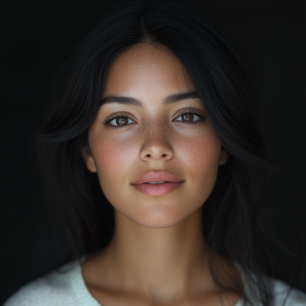 Realistic Portrait: Hispanic Woman, 28, Canon EOS, Ultra-HD