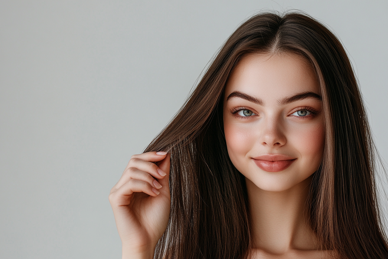 Realistic advertising photo of a happy girl.