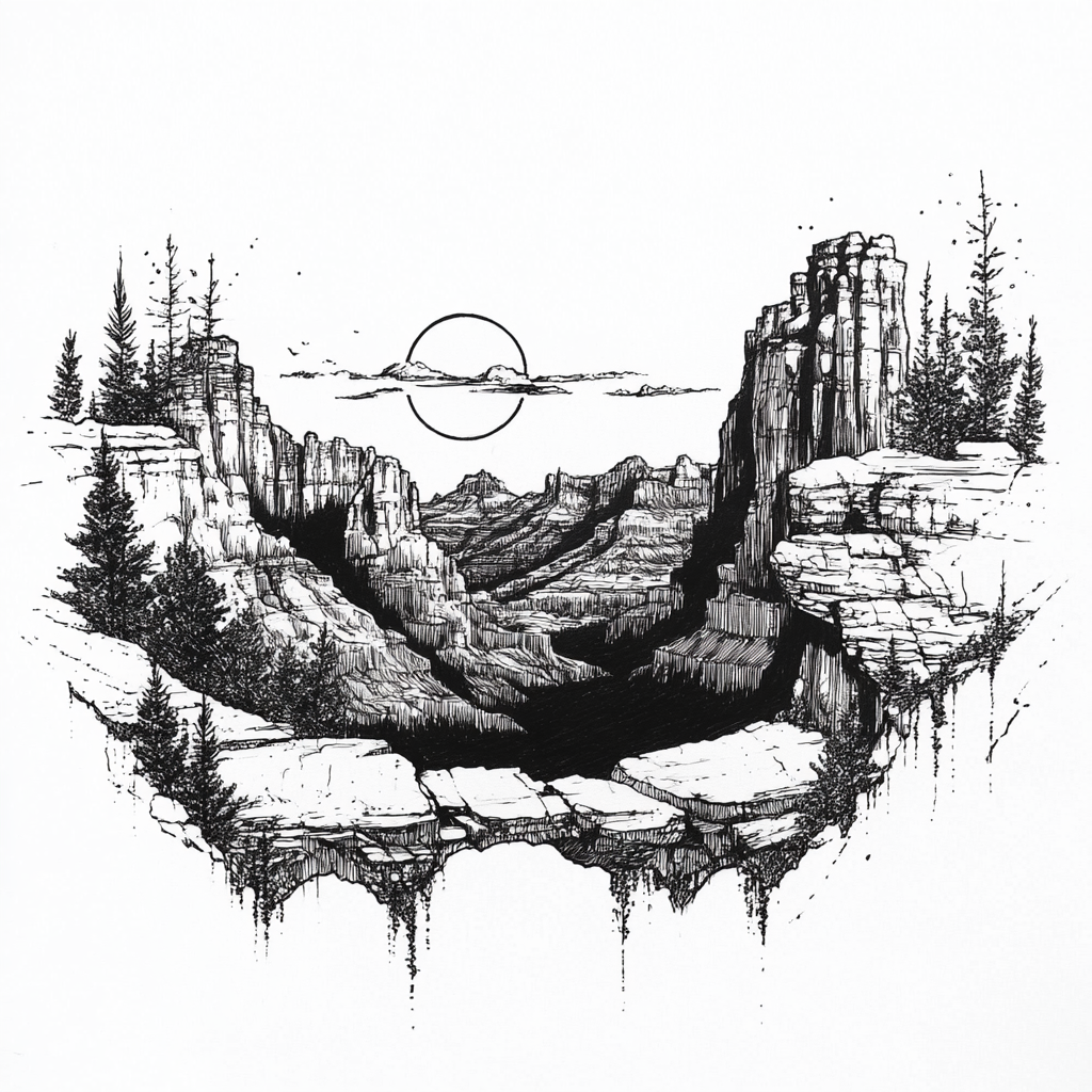 Rectangle parch with Sedona vibes, red rocks drawing.