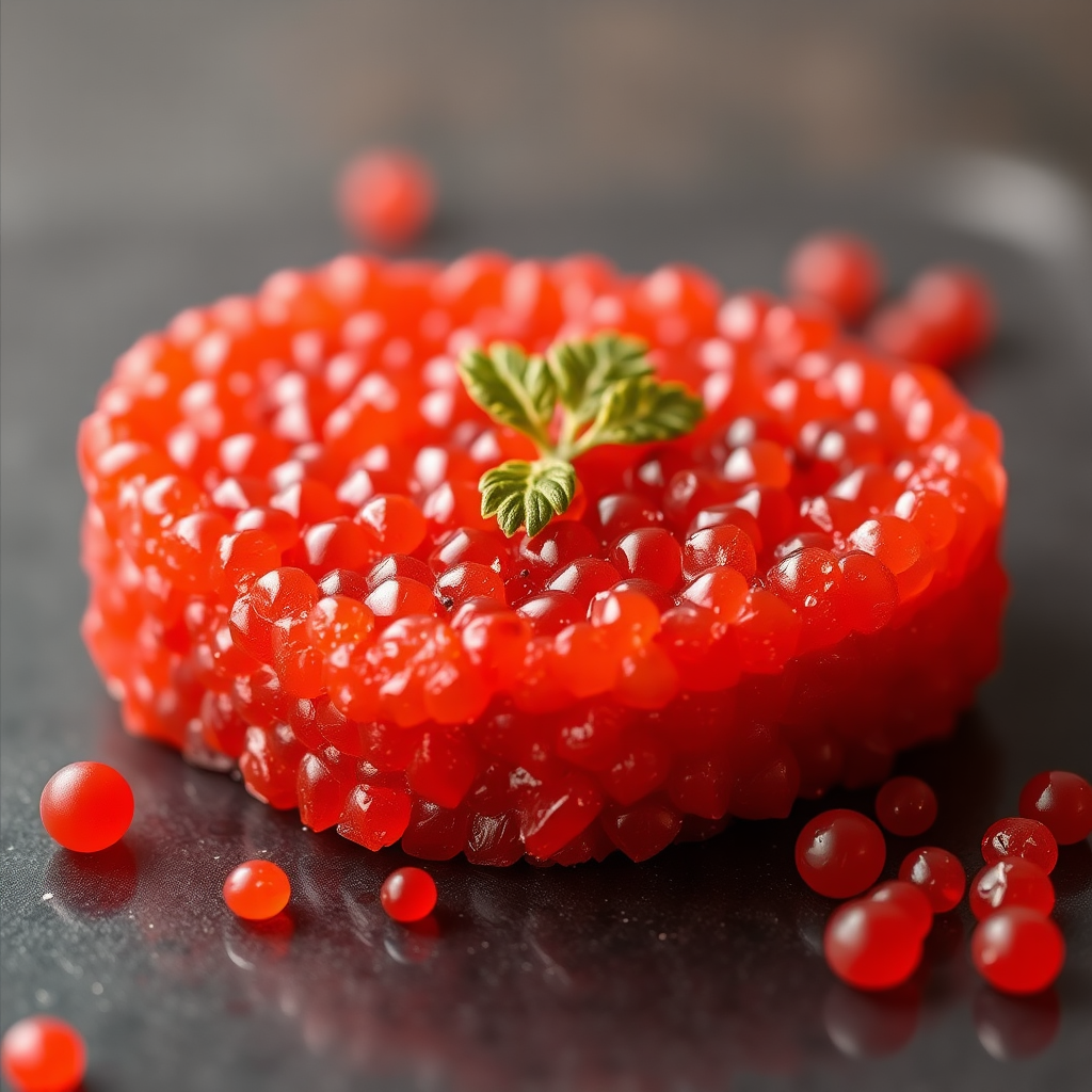 Red Caviar Background Texture Close-Up