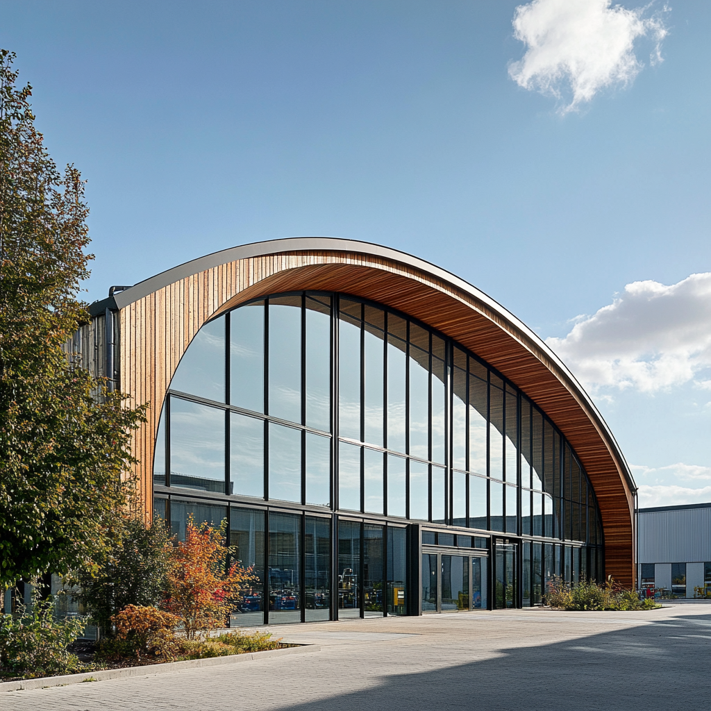 Refurbished Heavy Steel Machines Company Office Architecture