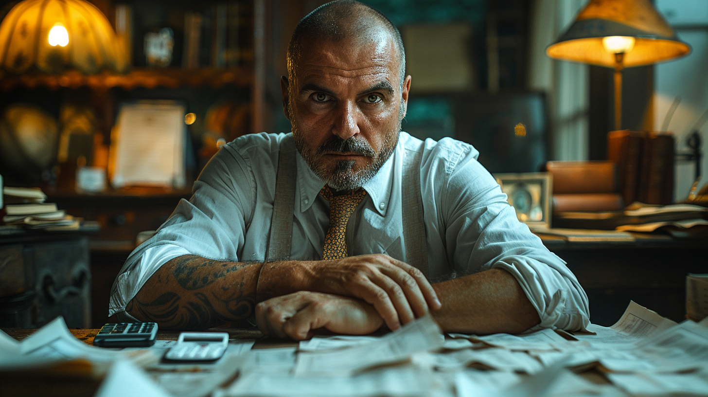 Venezuelan accountant at organized office desk