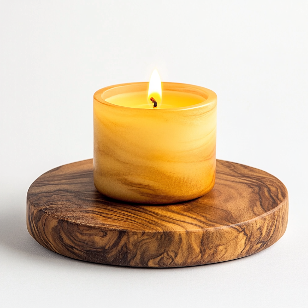 Rich Color Acacia Wood Board for Candle Display