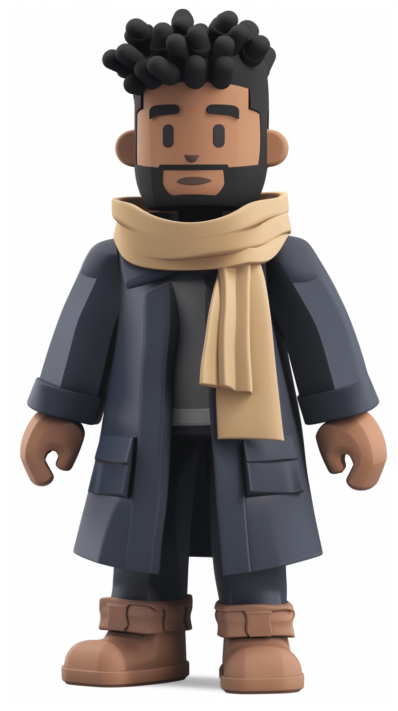 Roblox character: medium-dark skin, muscular build, black hair, beard.