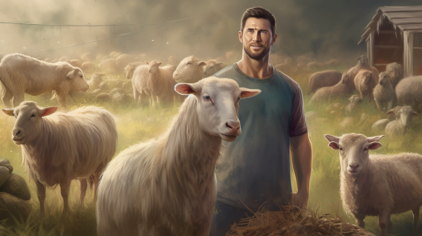 Ronaldo and Messi Portrait in Rural Farm Scene