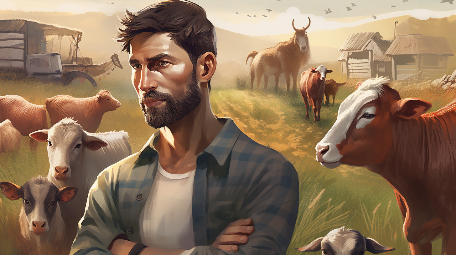 Ronaldo and Messi on a Farm with Animals