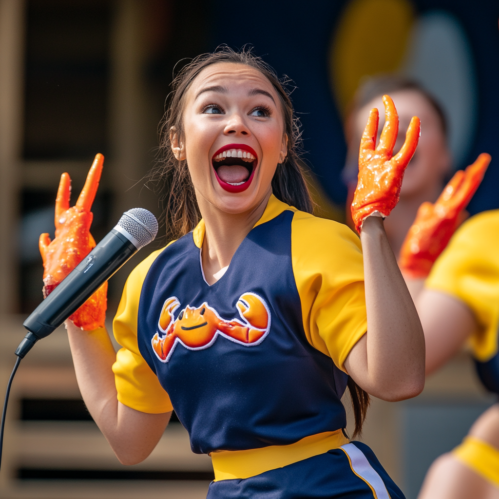 Rugby Player Joyfully Sings 'Under The Sea' Outdoors