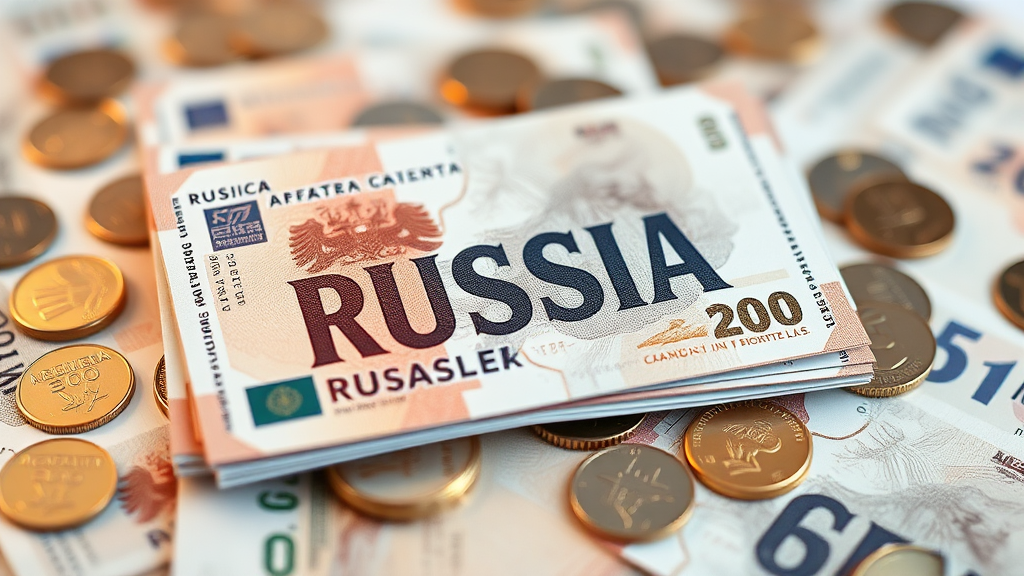 Russian Money Background 3D Render Studio