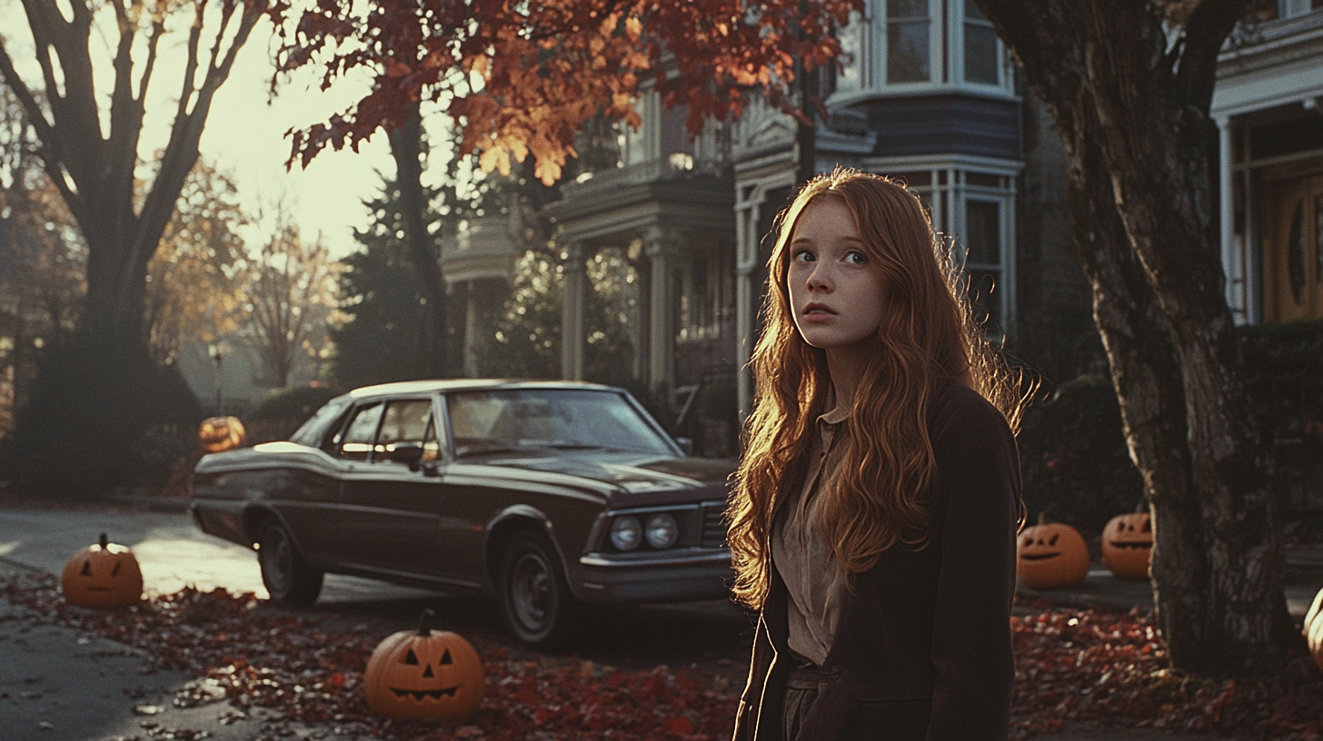 Sad and scared Sissy Spacek as Carrie in 1976.