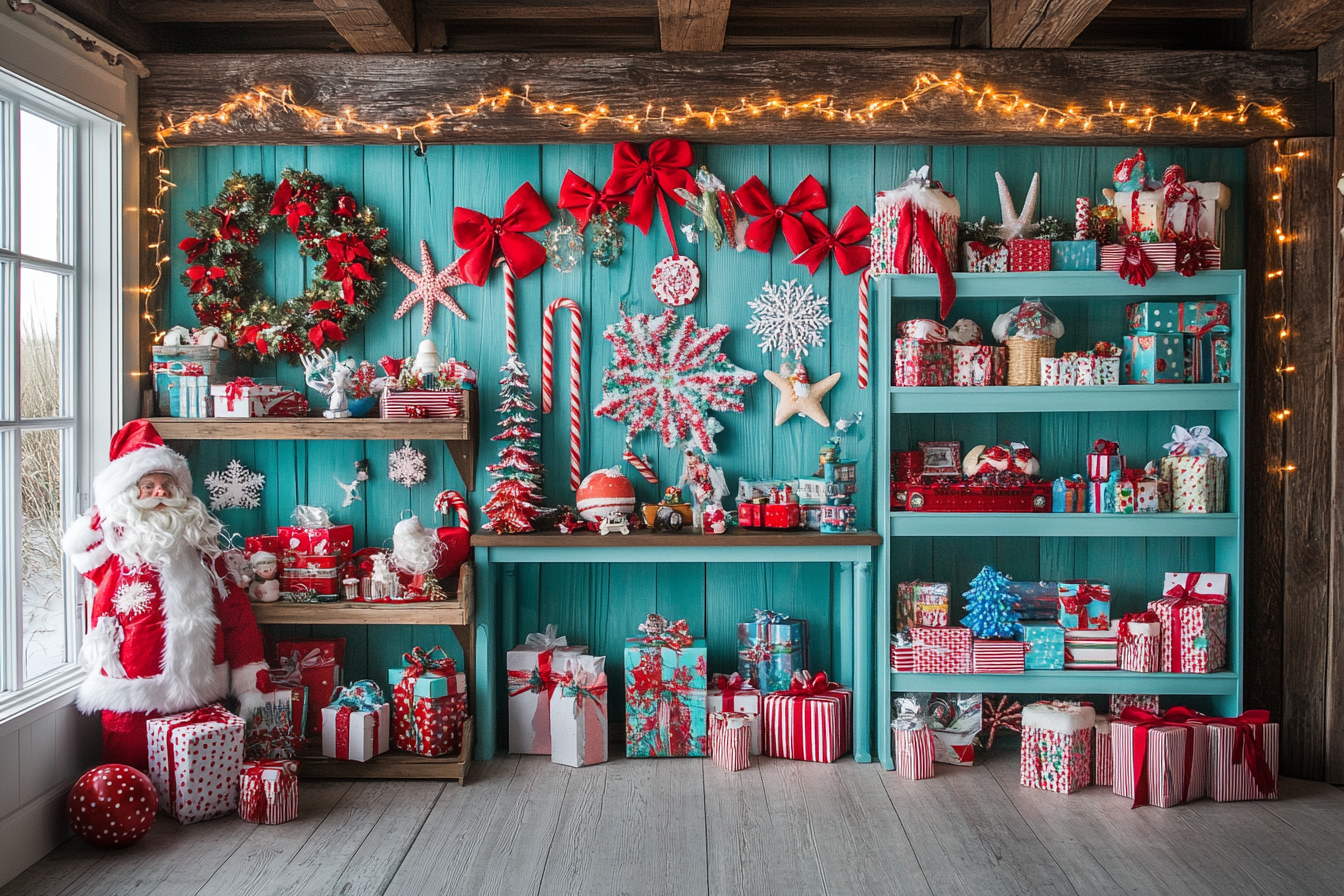 Santa's Beachside Workshop's Magical Holiday Wall