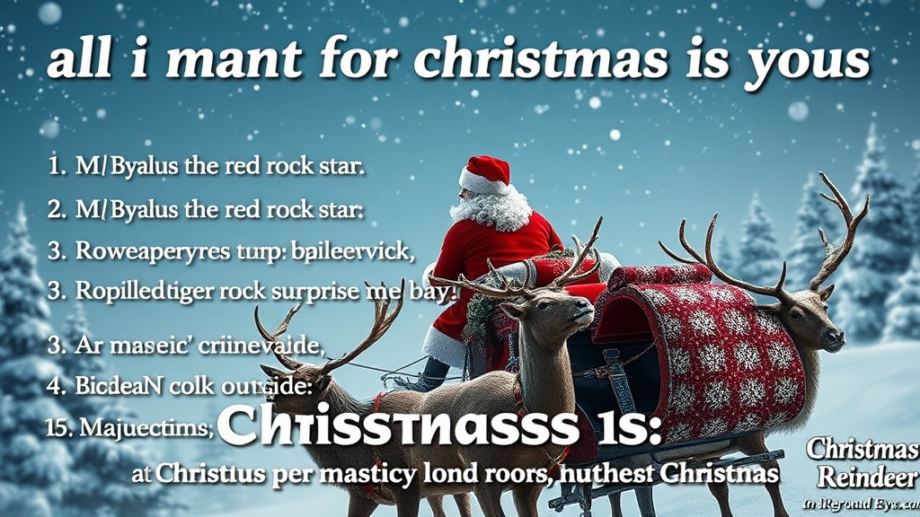 Santa Claus Riding Reindeer With Christmas Songs