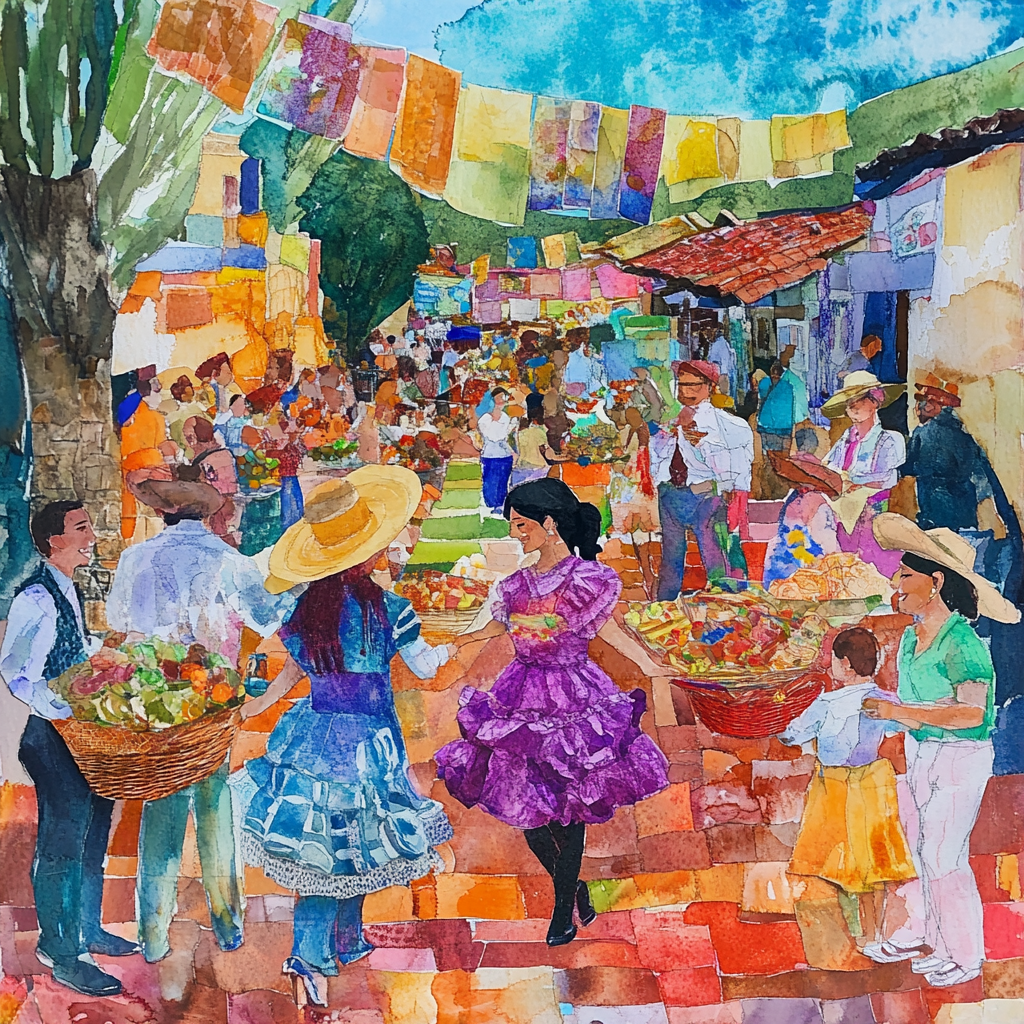 Santiago Apóstol Celebration - A Colorful Feast Gathering