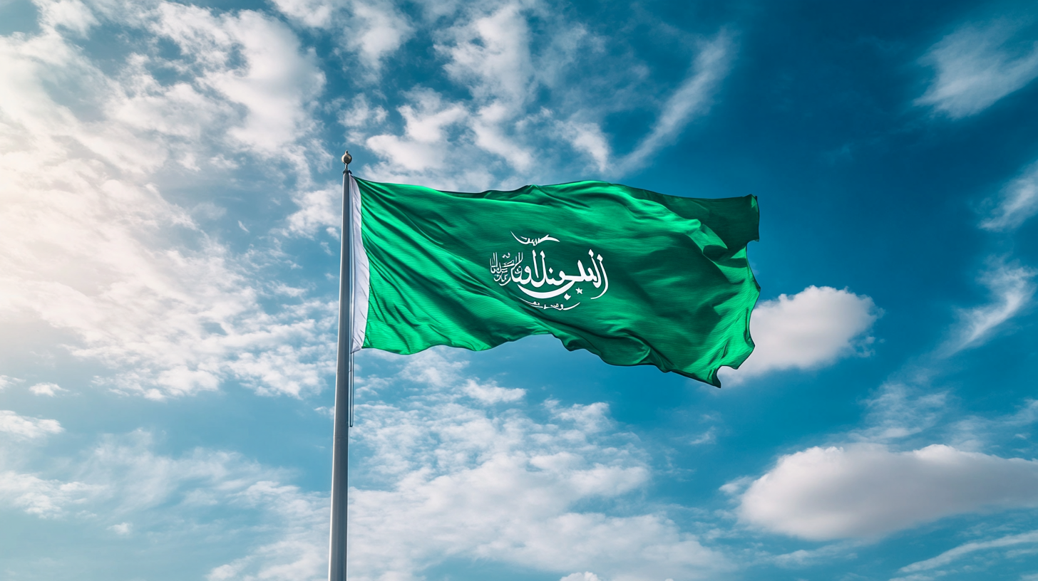 Saudi flag design for Saudi Arabia National Day celebration.