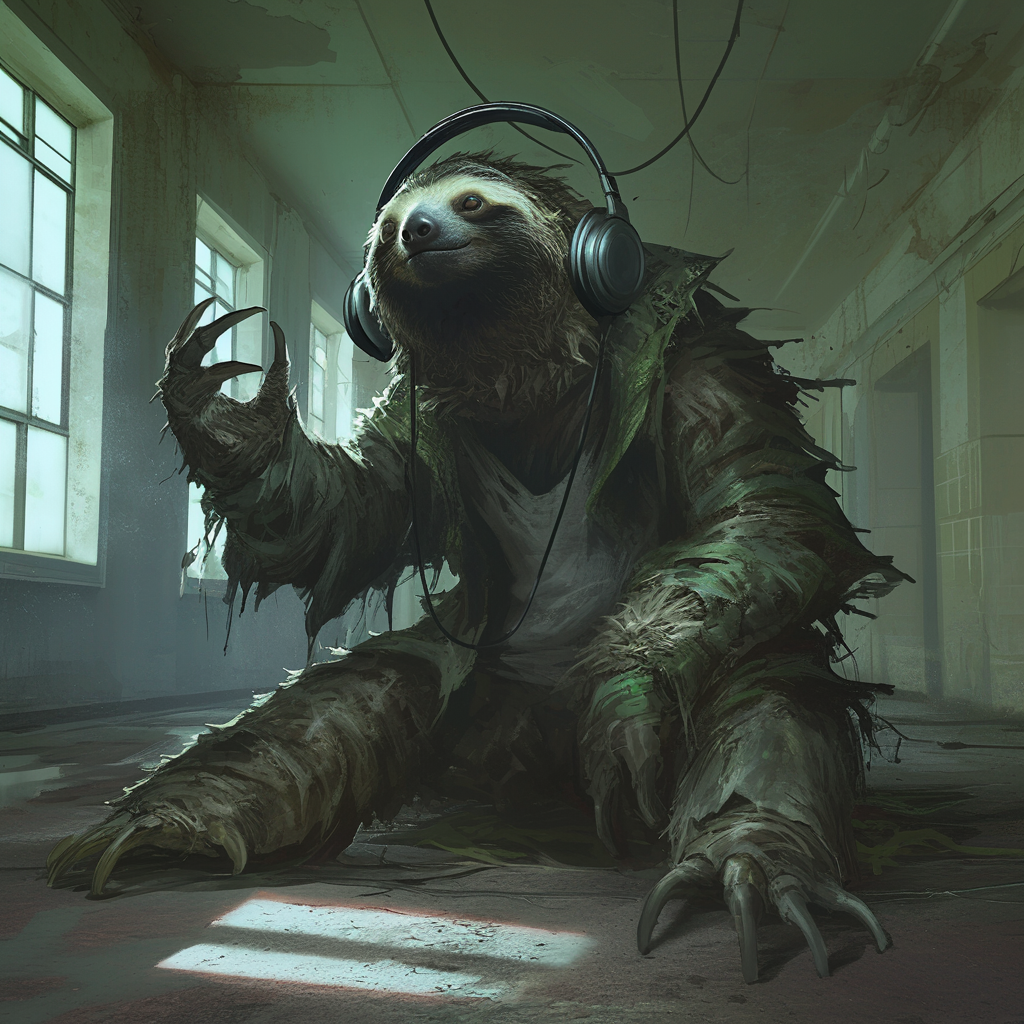 Scary Sloth: Dark and Haunting Asylum Image