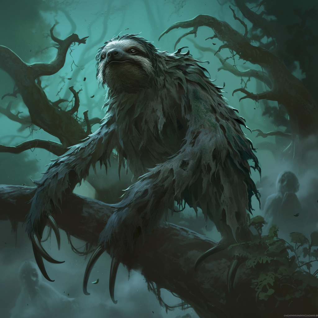 Scary Sloth: Haunting Creature of the Dark Forest