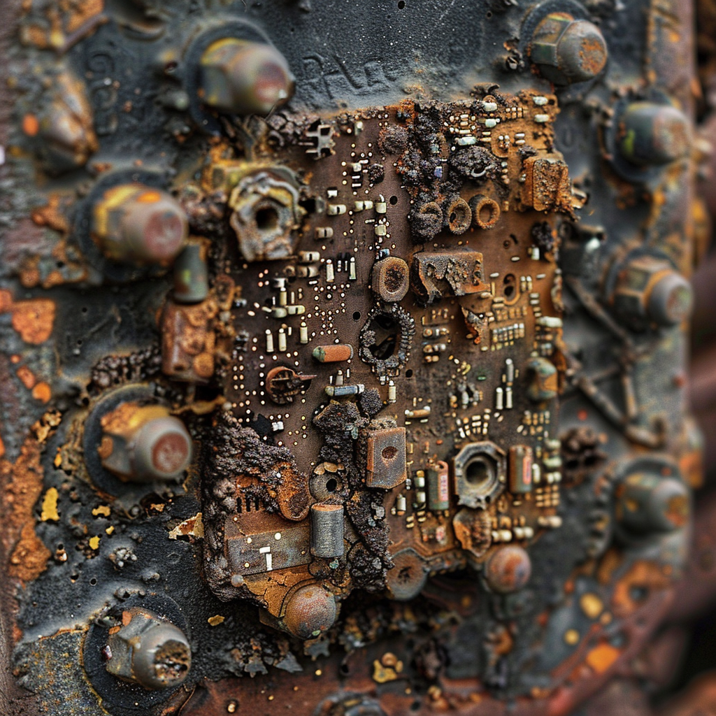 Scorched Circuit Board Attached to Generator