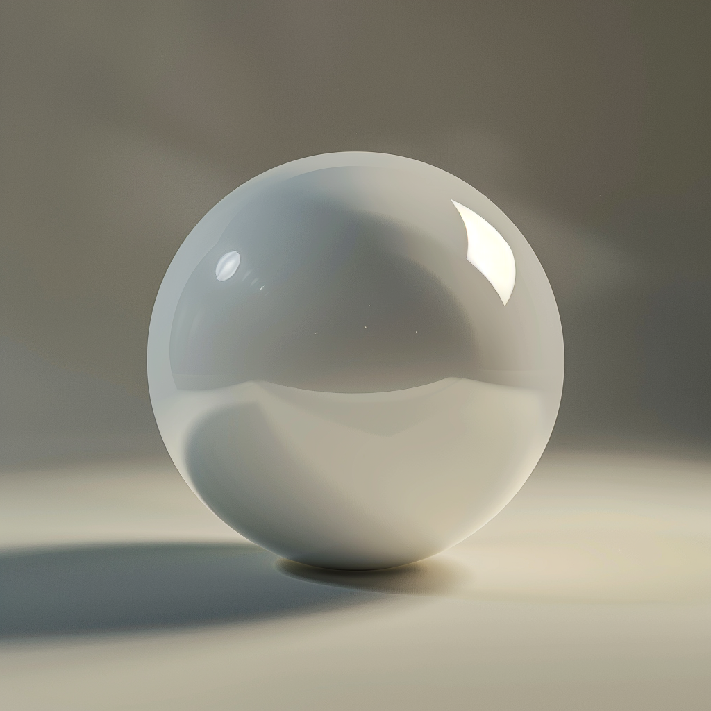 Shaded sphere with light source, shot on Canon camera.