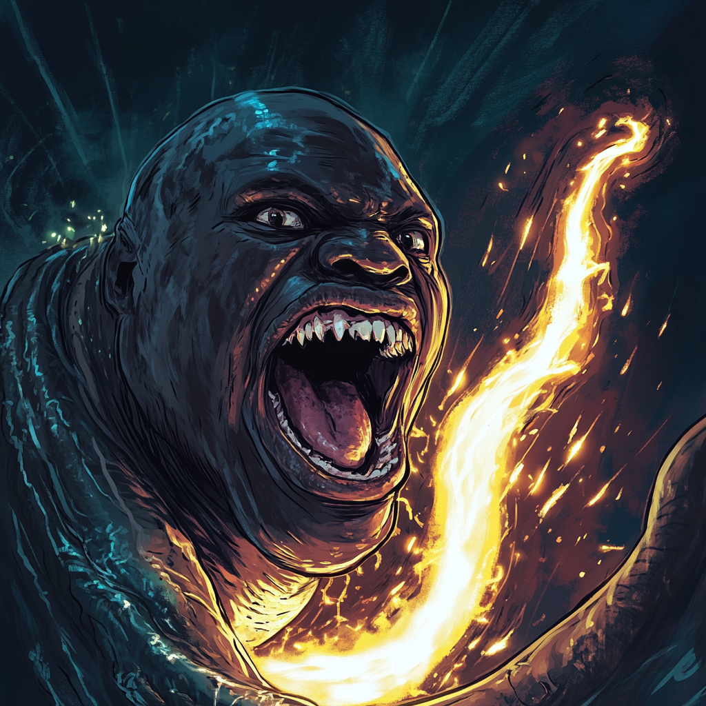 Shaquille O'Neal Caricatured as a Sparking Eel