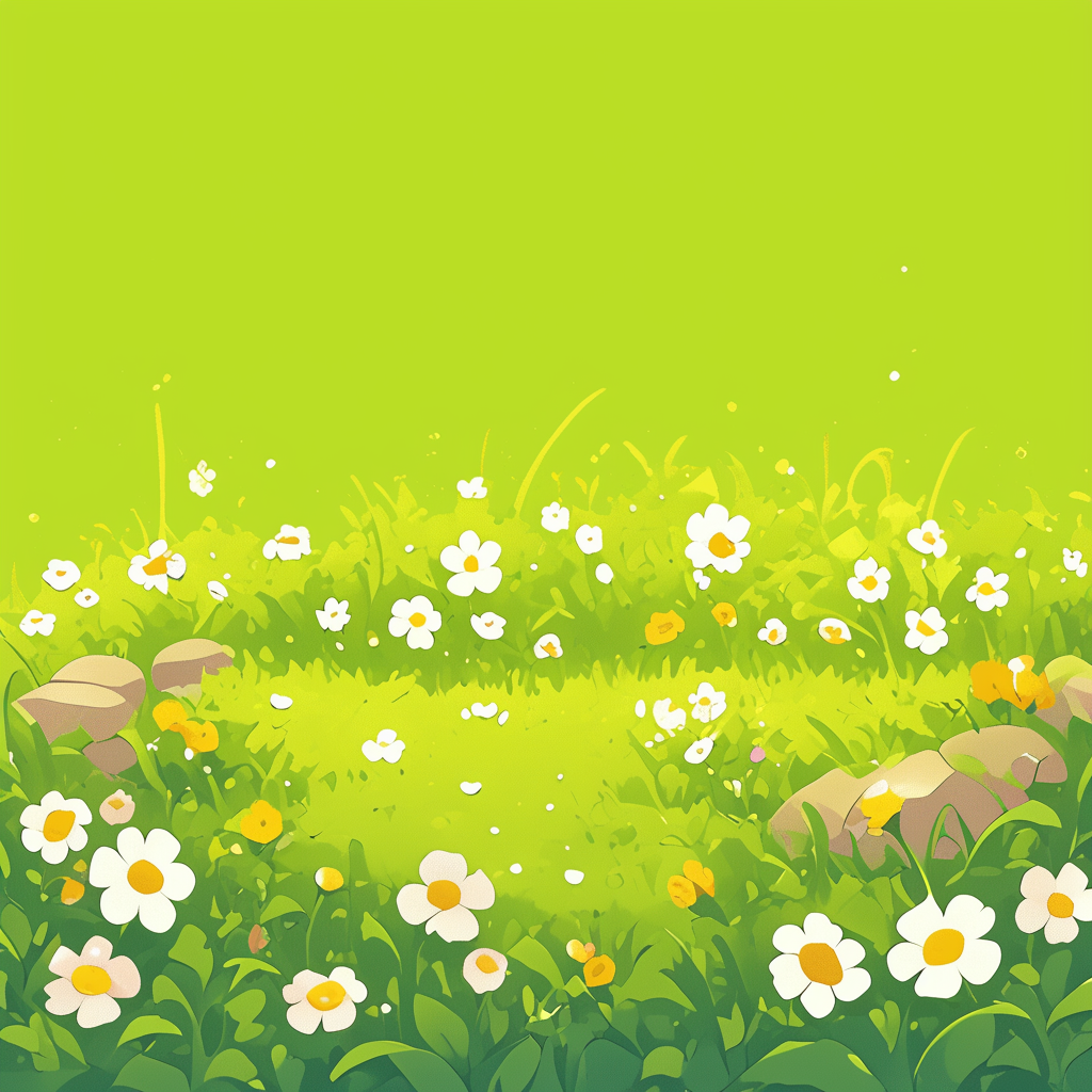 Simple 2D game background of green grass field