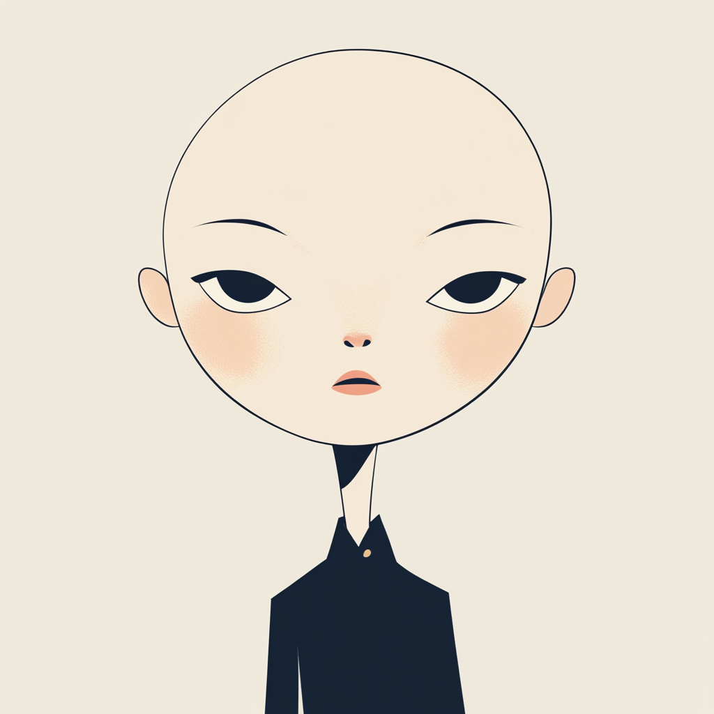 Simple Character Drawing in Minimalist Style