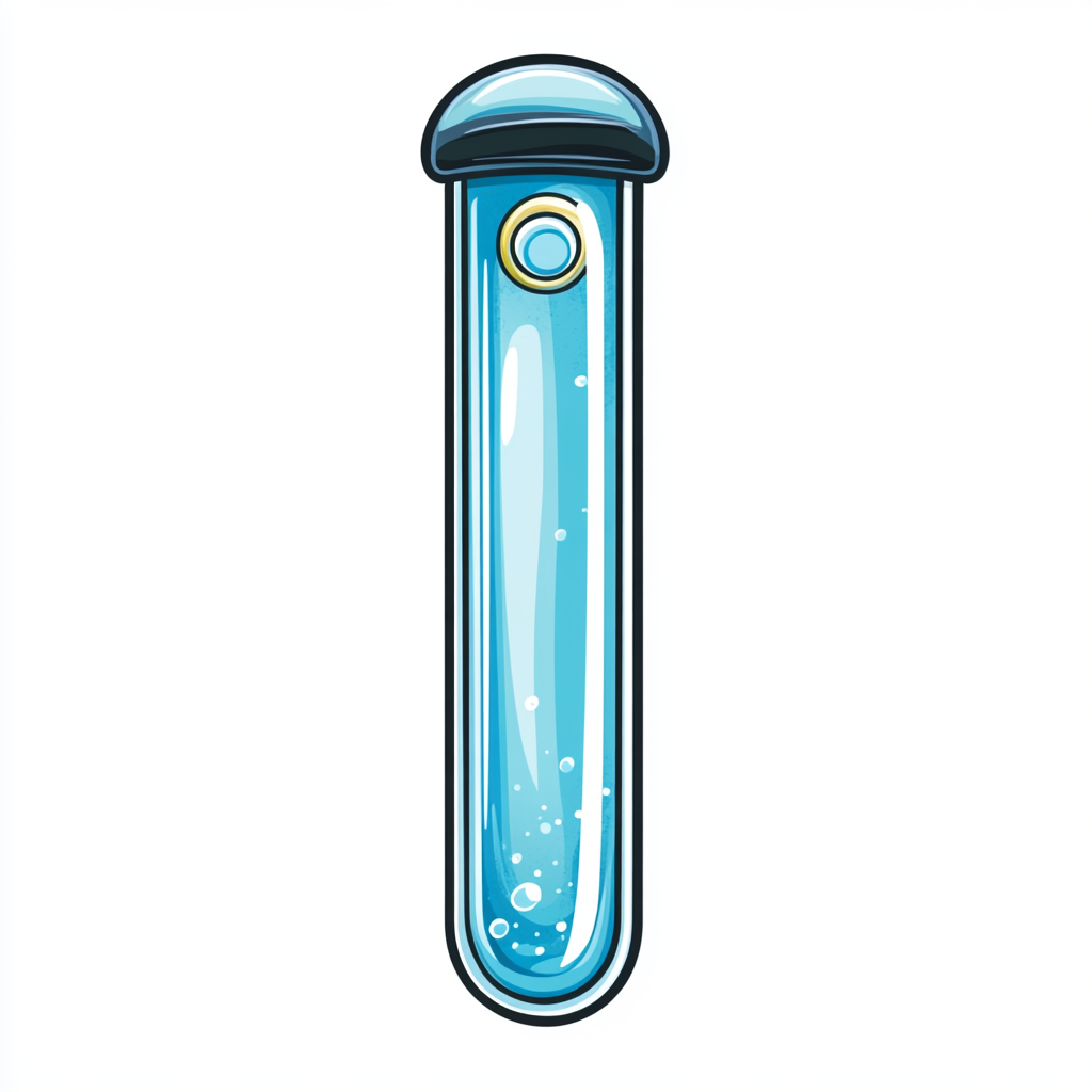 Simple design of ice-cold blue thermometer with black outline.