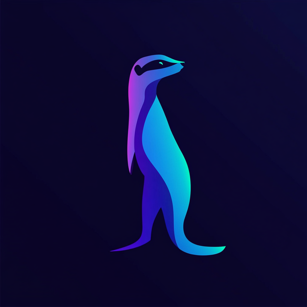 Simple logo for Meerkat HR with geometric meerkat silhouette.