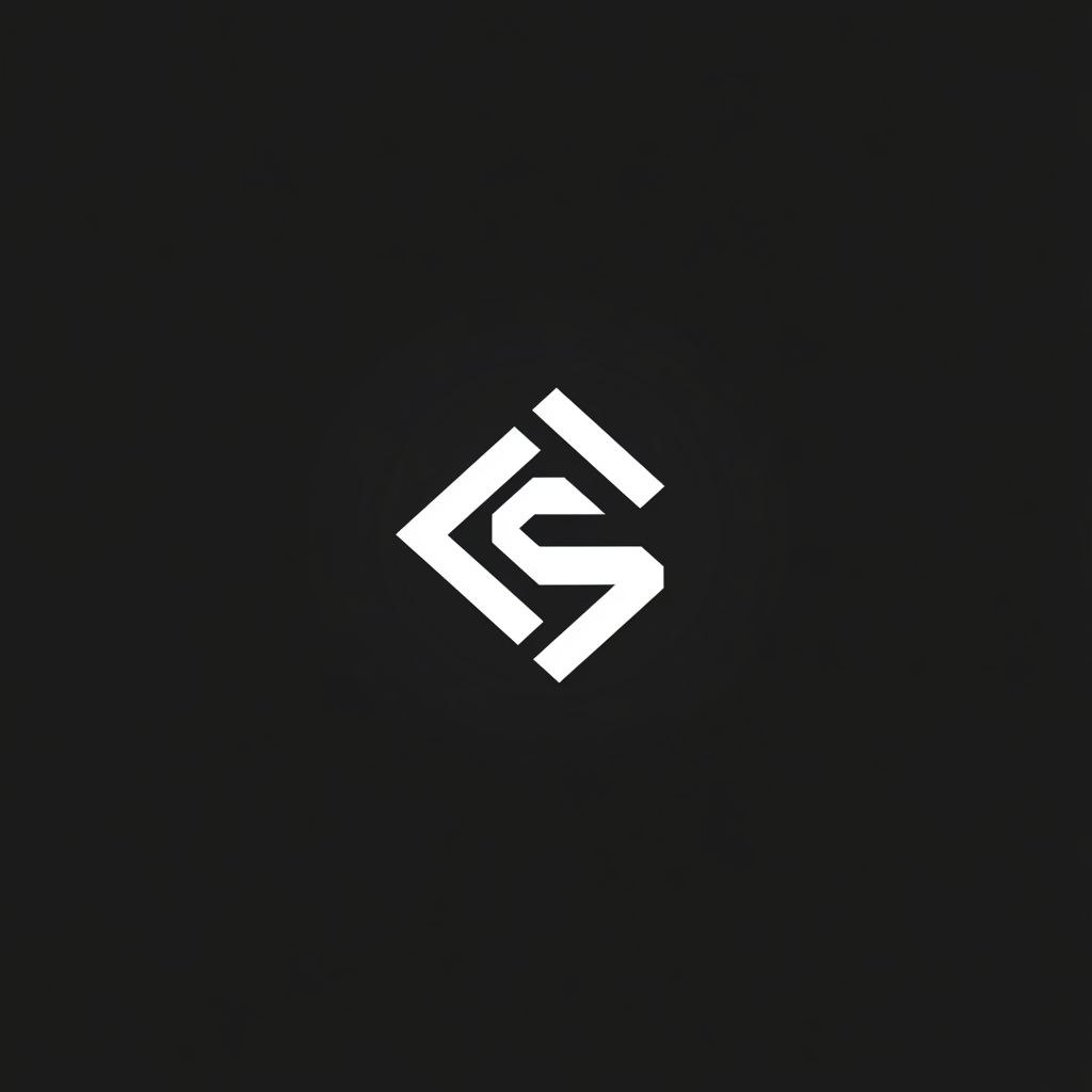 Simple monochrome logo for GS furniture products company.