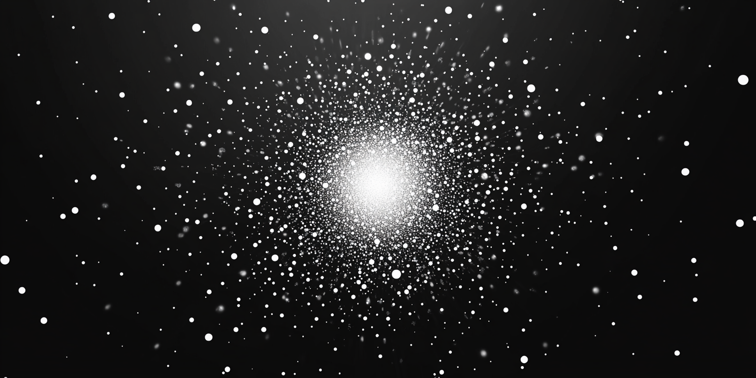 Simple white snowflakes on black background, spaced evenly, no transparency.