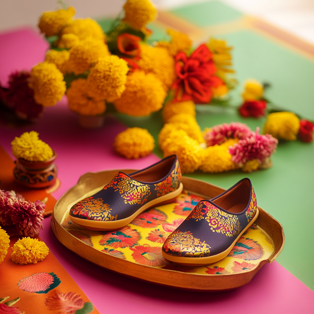 Sister Gifts Shoes at Modern Bhai Dooj Celebration