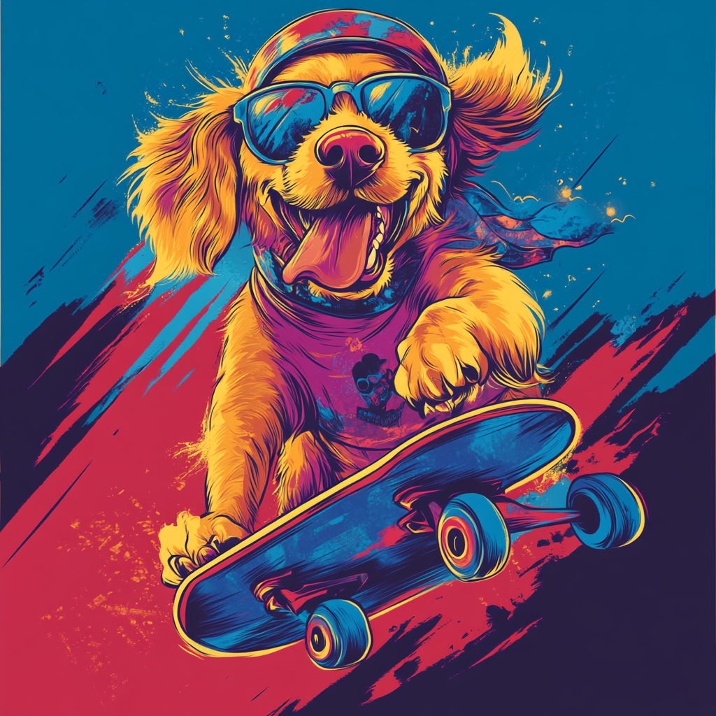 Skateboarding Dog: Cool and Adventurous