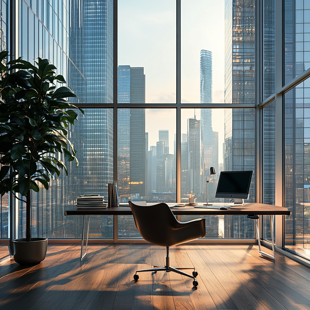 Sleek Scandinavian Cityscape: Modern Business Environment